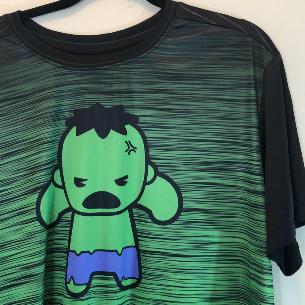Marvel Black Short Sleeve T-Shirt with Green Boy